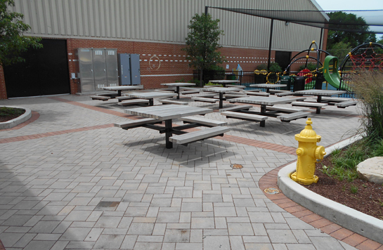 playground and picnic tables playgrounds, playfields