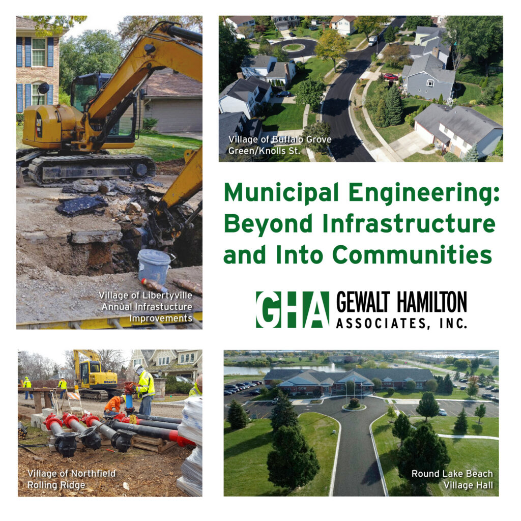 collage of images related to municipal engineering